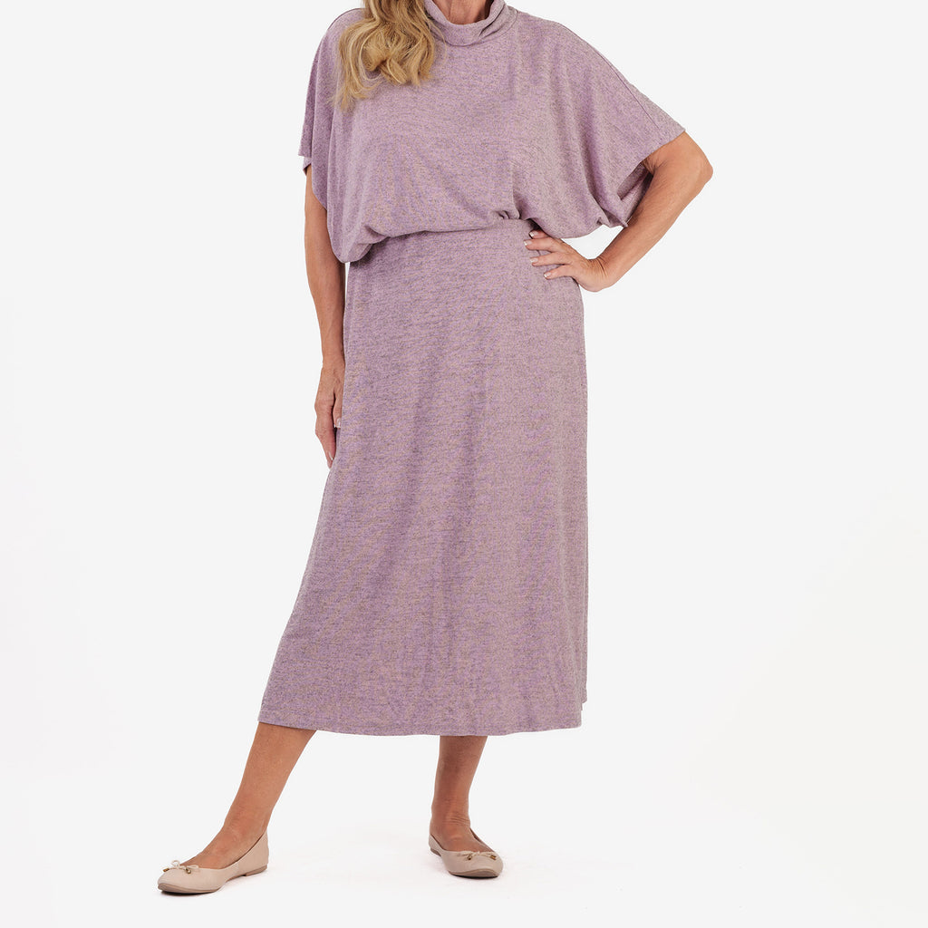 & Maisi Brushed Long Skirt (Size L) - Dusty Rose_8513737