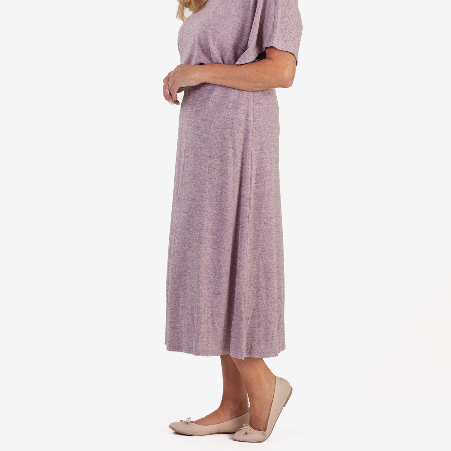 & Maisi Brushed Long Skirt (Size L) - Dusty Rose_8513737_1