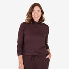 & Maisi Brushed Marl Turtle Neck Top (Size L, 16-18) - Chocolate_8514820