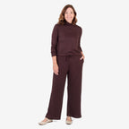 & Maisi Brushed Marl Turtle Neck Top (Size L, 16-18) - Chocolate_8514820_1