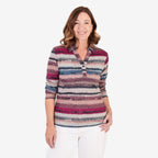 & Maisi Brushed Collar Top (Size L) - Pink_8515380