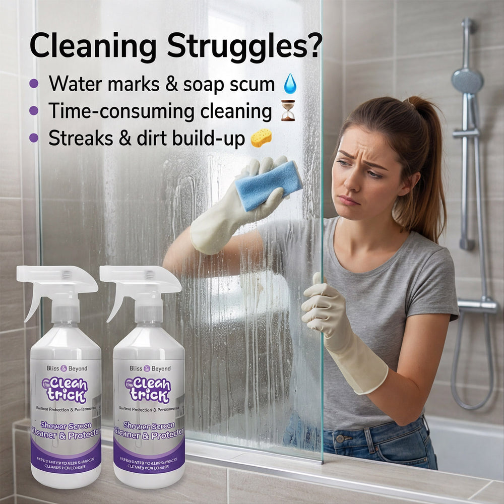 Bliss & Beyond The Clean Trick Shower Screen Cleaner & Protector – Twin Pack