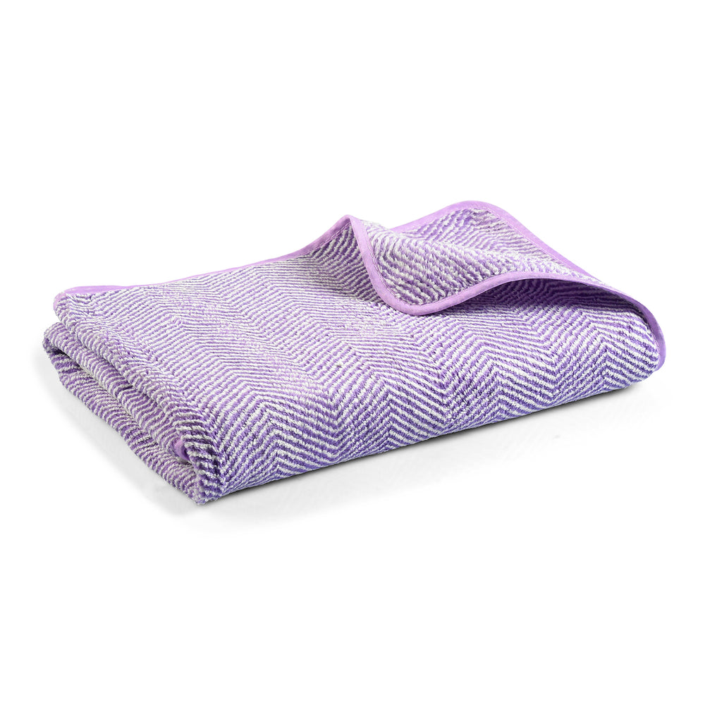 Bliss & Beyond Patterned Towel (Size 70x1 cm) - Purple_8516100