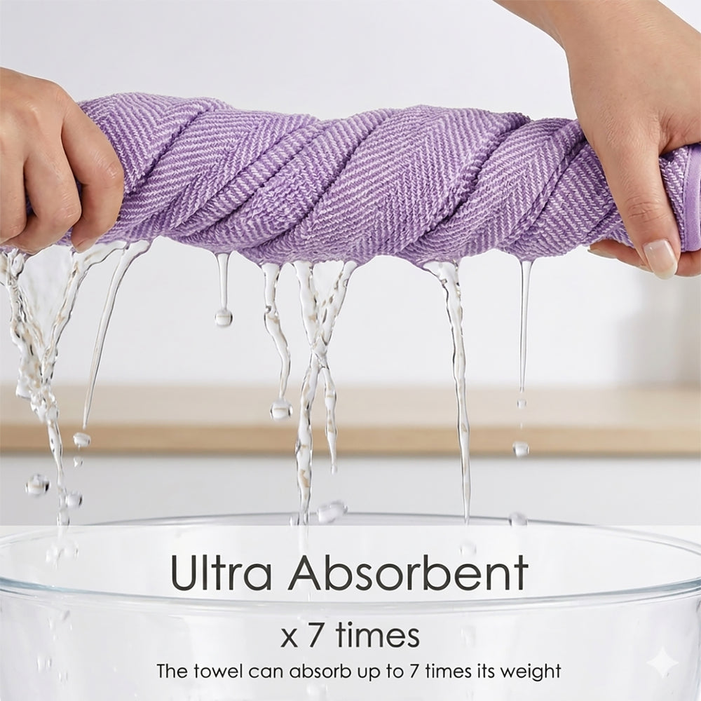 Bliss & Beyond Patterned Towel (Size 70x1 cm) - Purple_8516100_3