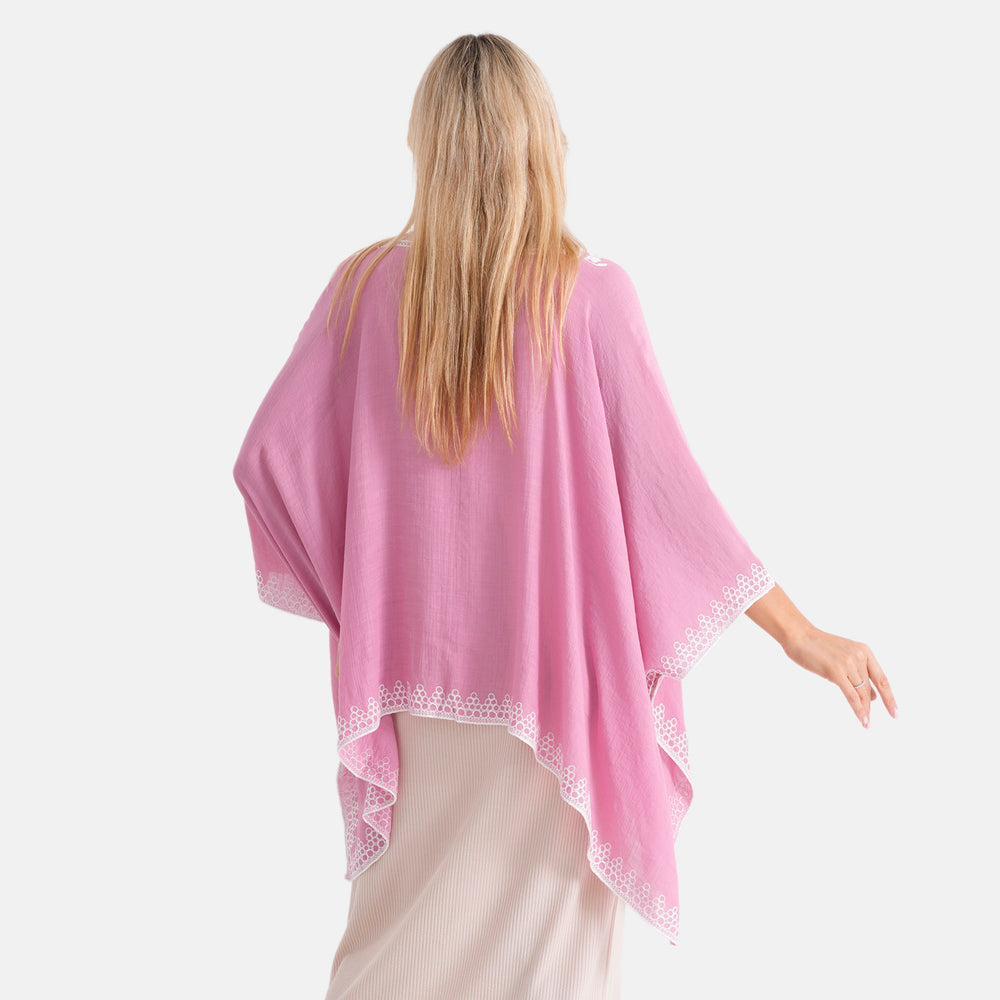 & Maisi Embroidery Kaftan Top (Size - One Size) - Pink_8516253_2