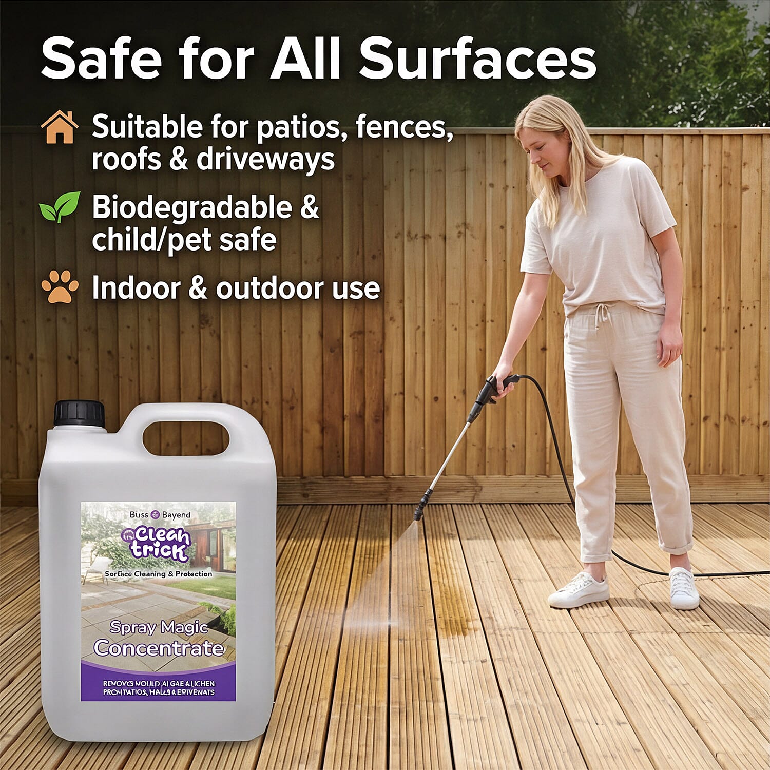 The Clean Trick Spray - Leave 1 x 5L Concentrated Outdoor Cleaner