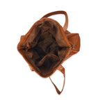 Styled by Genuine Leather Patchwork Tote Bag - Tan_8517800