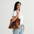 Styled by Genuine Leather Patchwork Tote Bag - Multi Colour_8517802