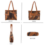 Styled by Genuine Leather Patchwork Tote Bag - Multi Colour_8517802