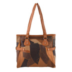 Styled by Genuine Leather Patchwork Tote Bag - Multi Colour_8517802