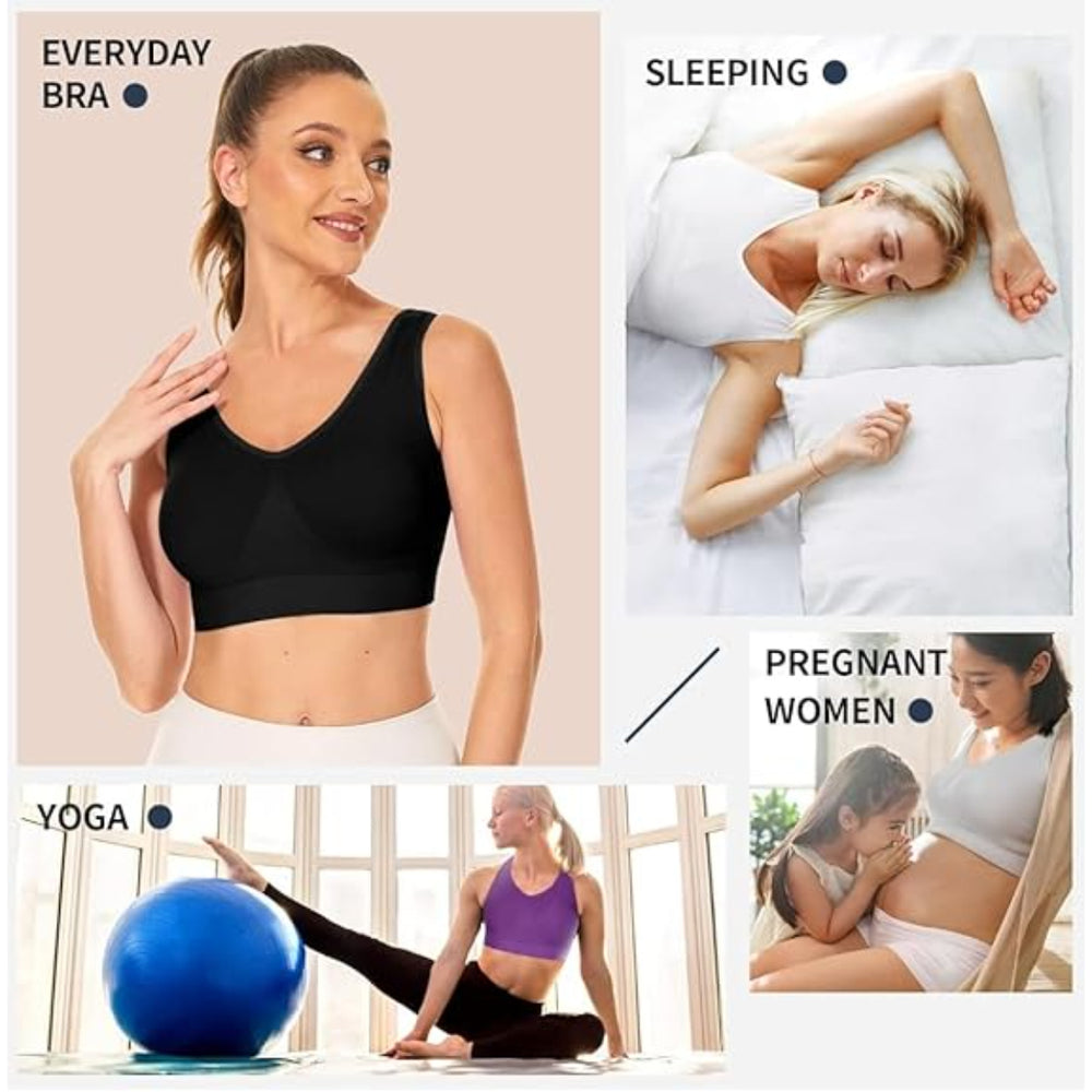 Comfortisse Set Of 3 Velform Seamless Extra Soft Bras Colours (Size XL) - Multi Colour_8518106_3