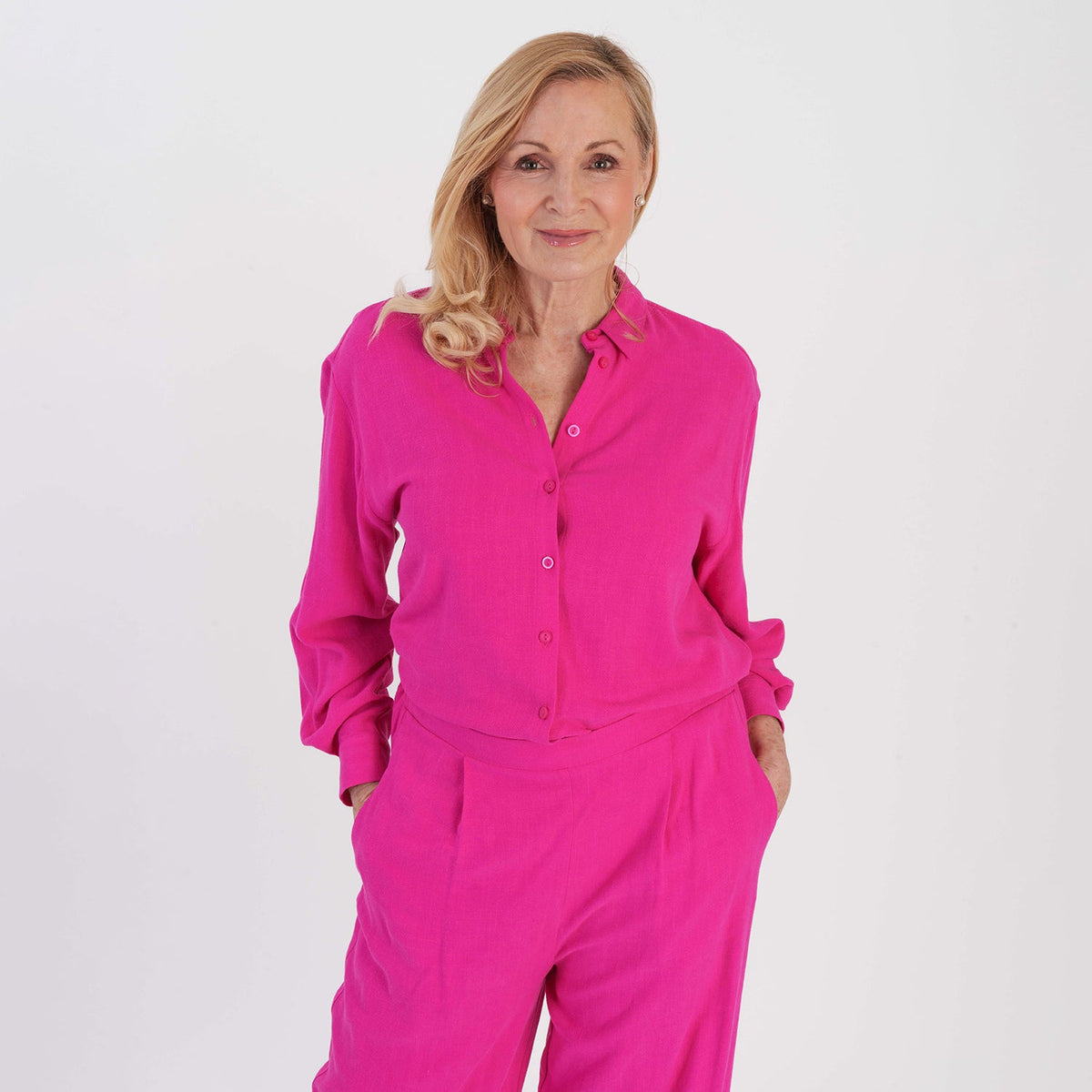 Marina Kaneva Button Down Shirt (Size 18) - Pink