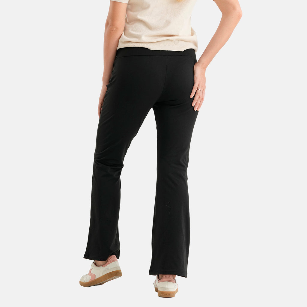& Maisi Bootcut High-waist Supersoft Brushed Trousers (Size L, Fit 16 To 18) - Black_8518602_2