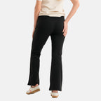 & Maisi Bootcut High-waist Supersoft Brushed Trousers (Size L, Fit 16 To 18) - Black_8518602_2