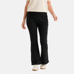 & Maisi Bootcut High-waist Supersoft Brushed Trousers (Size L, Fit 16 To 18) - Black_8518602_3