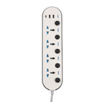 Multi-Functional 4-Outlet & 3-USB Power Strip (UK Plug) (31.4x7.5x3cm) - White_8518890_32