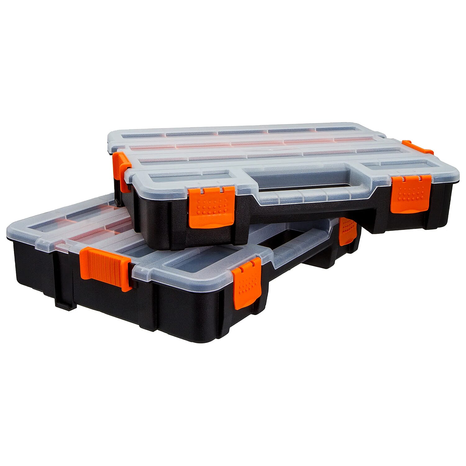 2Pc 17 Compartment Stackable Organiser with Detachable Dividers 335 x 260mm