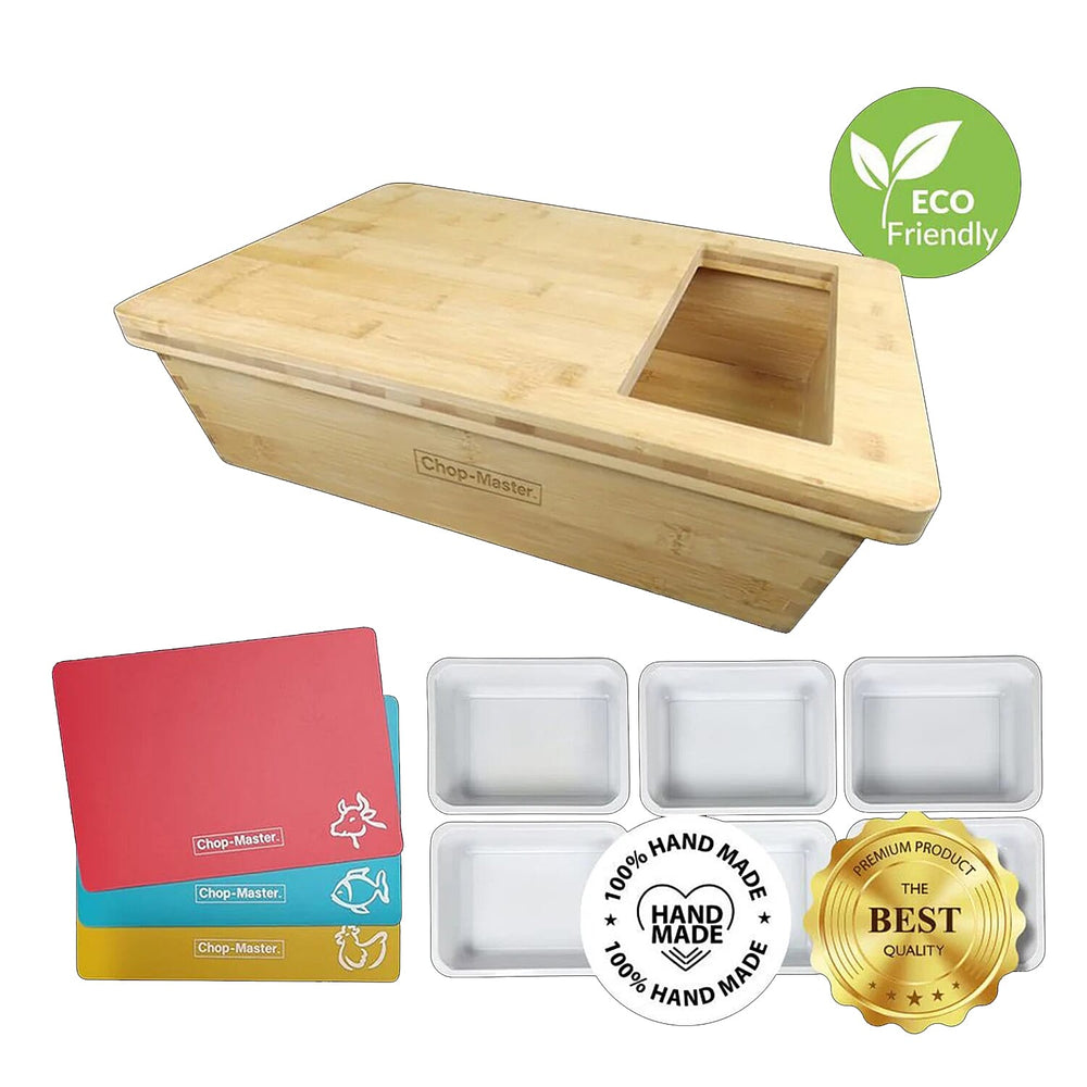 Chop Master Complete Chopping Board System with Chopping Mats - Trays