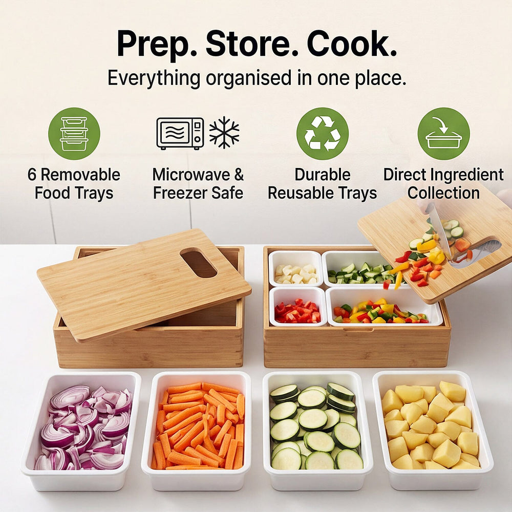 Chop Master Complete Chopping Board System with Chopping Mats - Trays