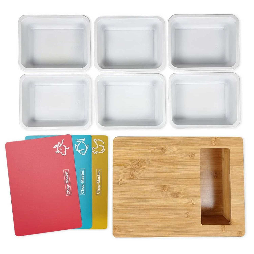 Chop Master Complete Chopping Board System with Chopping Mats - Trays