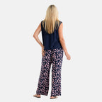 & Maisi Patterned Loungwear (Size - Large) - Navy Blue & Navy Blue_8521092_1