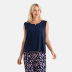 & Maisi Patterned Loungwear (Size - Large) - Navy Blue & Navy Blue_8521092_4
