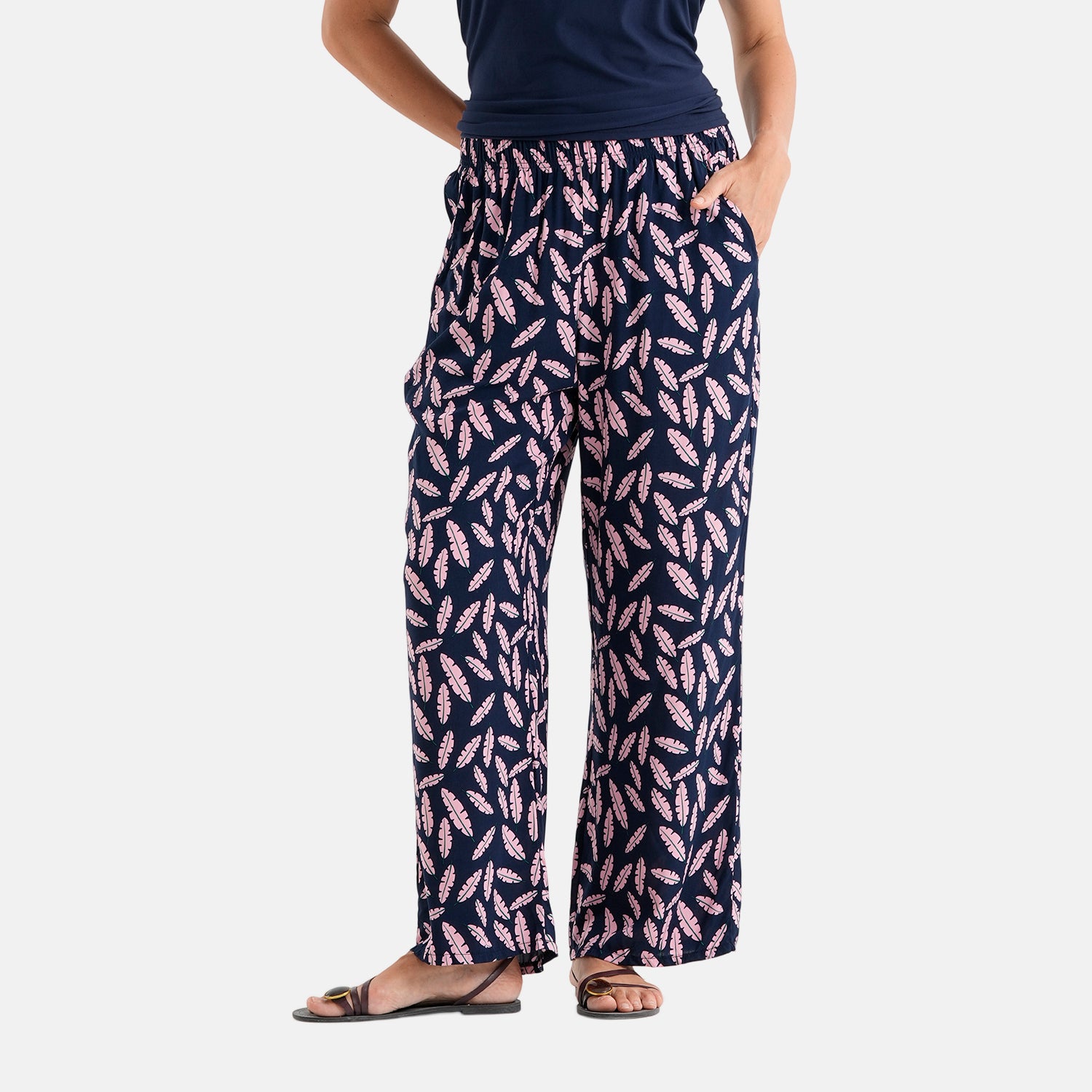 & Maisi Patterned Loungwear (Size - Large) - Navy Blue & Navy Blue_8521092_5