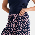 & Maisi Patterned Loungwear (Size - Large) - Navy Blue & Navy Blue_8521092_8