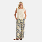 & Maisi Patterned Loungwear (Size - Large) - Yellow & Navy Blue_8521101