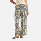 & Maisi Patterned Loungwear (Size - Large) - Yellow & Navy Blue_8521101_5