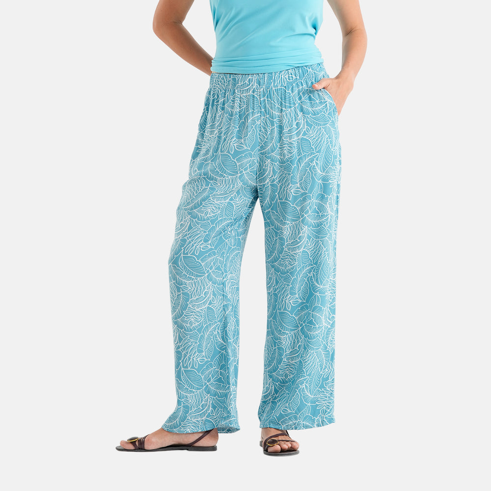 & Maisi Patterned Loungwear (Size - Large) - Sky Blue & Navy Blue_8521116_5