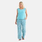 & Maisi Patterned Loungwear (Size - XL) - Sky Blue & Navy Blue_8521117_3