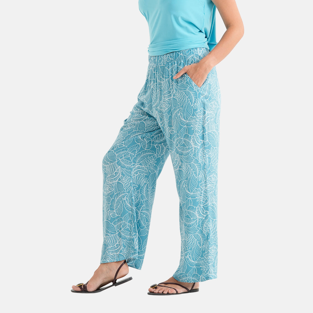 & Maisi Patterned Loungwear (Size - XL) - Sky Blue & Navy Blue_8521117_7