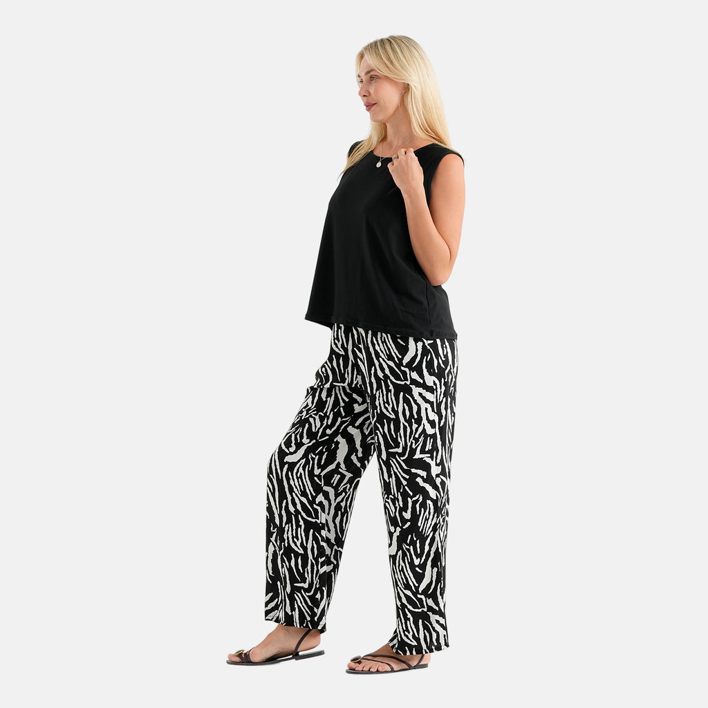 & Maisi Patterned Loungwear (Size - XL) - Black & Navy Blue_8521120_2