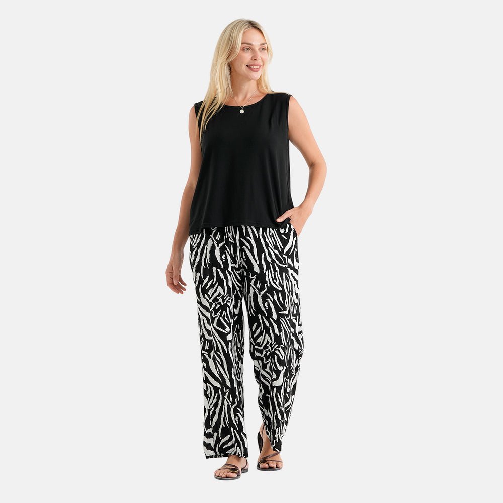 & Maisi Patterned Loungwear (Size - XL) - Black & Navy Blue_8521120_3