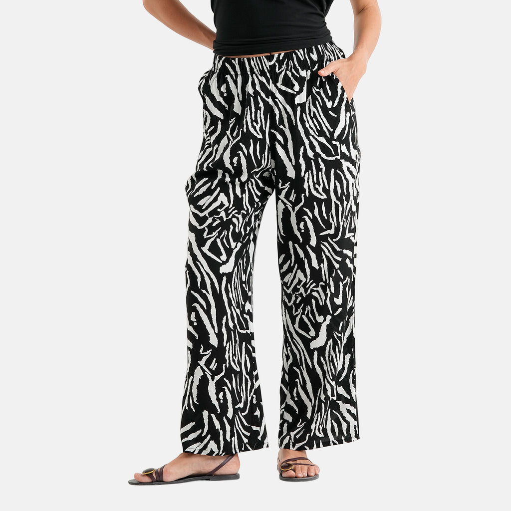 & Maisi Patterned Loungwear (Size - XL) - Black & Navy Blue_8521120_5