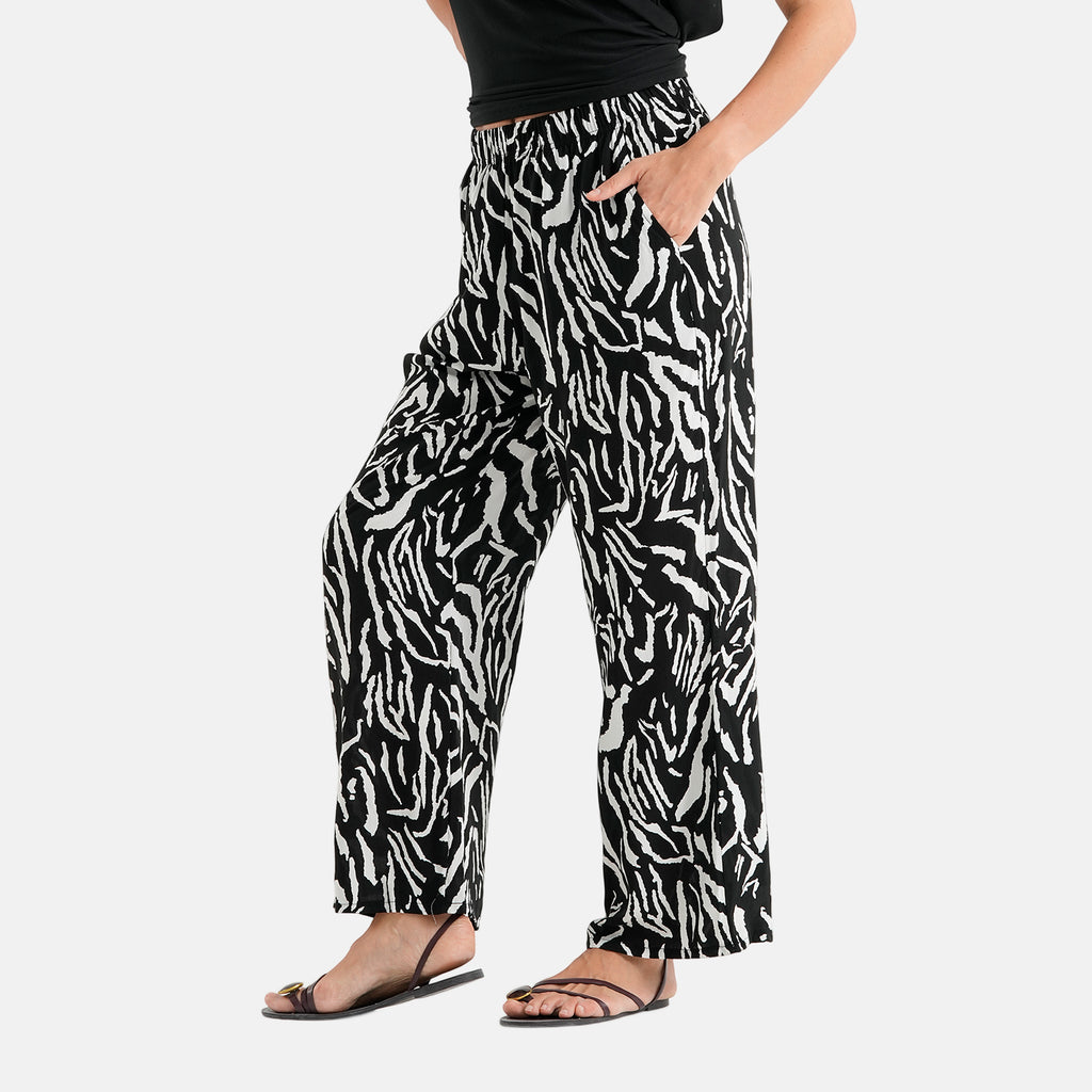 & Maisi Patterned Loungwear (Size - XL) - Black & Navy Blue_8521120_7
