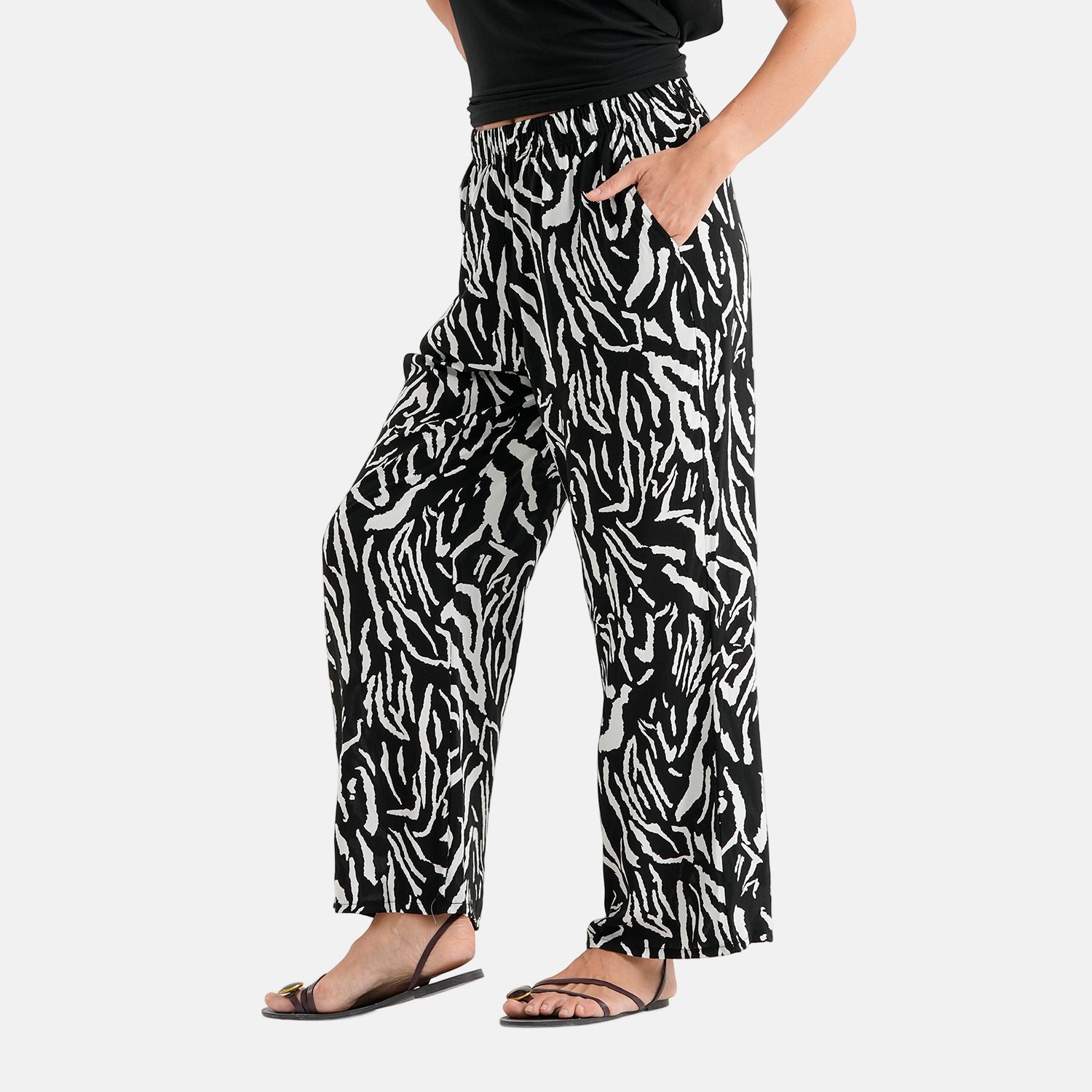 & Maisi Patterned Loungwear (Size - XL) - Black & Navy Blue_8521120_7