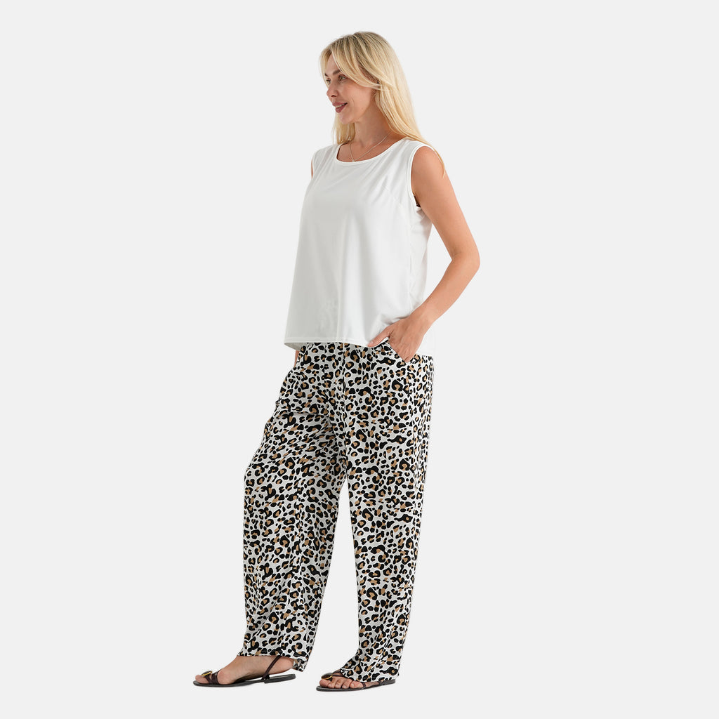 & Maisi Patterned Loungwear (Size - Large) - White & Navy Blue_8521122_2