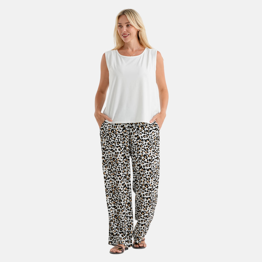 & Maisi Patterned Loungwear (Size - Large) - White & Navy Blue_8521122_3