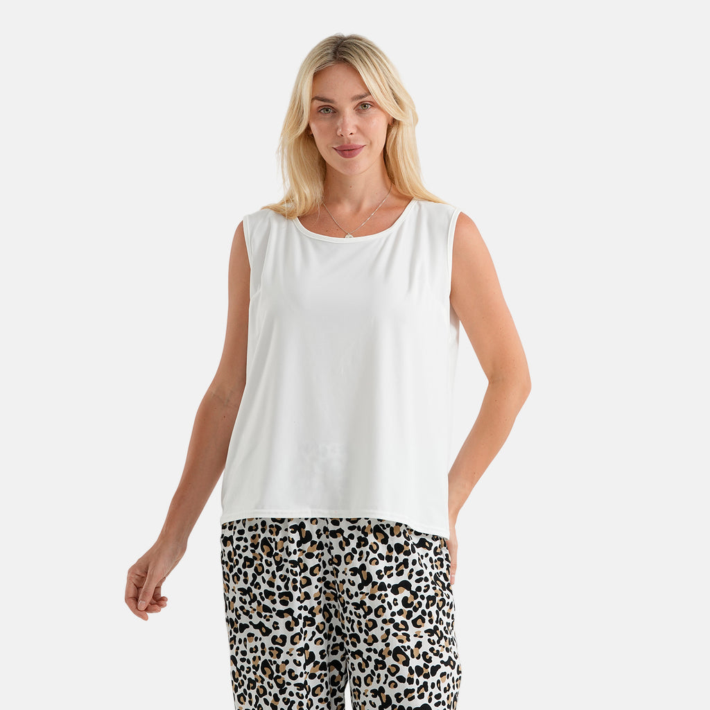 & Maisi Patterned Loungwear (Size - Large) - White & Navy Blue_8521122_4