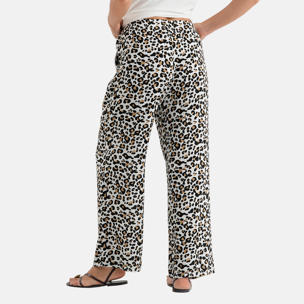 & Maisi Patterned Loungwear (Size - Large) - White & Navy Blue_8521122_6