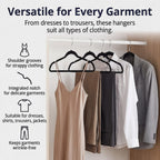 Pack of 50 Velvet Hangers - Black
