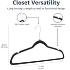 Pack of 50 Velvet Hangers - Black