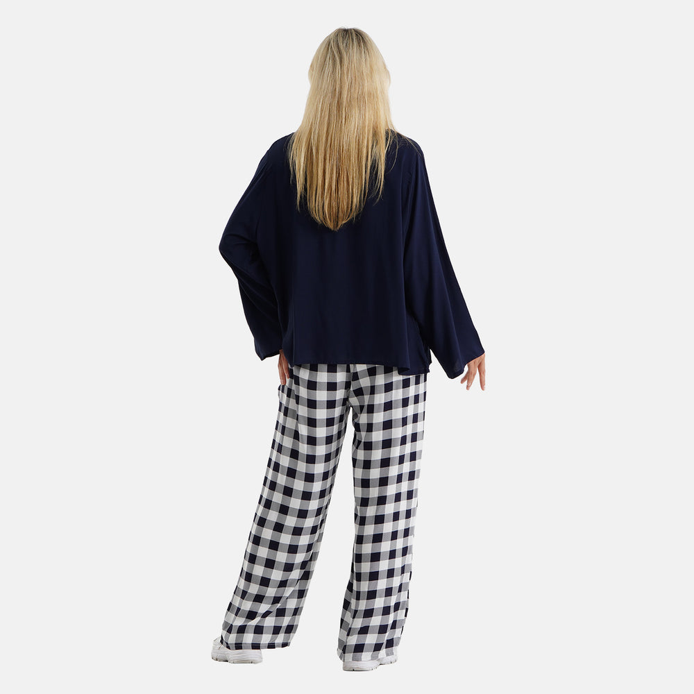 & Maisi Patterned Loungwear (Size - Large) - White Blue_8524037_1