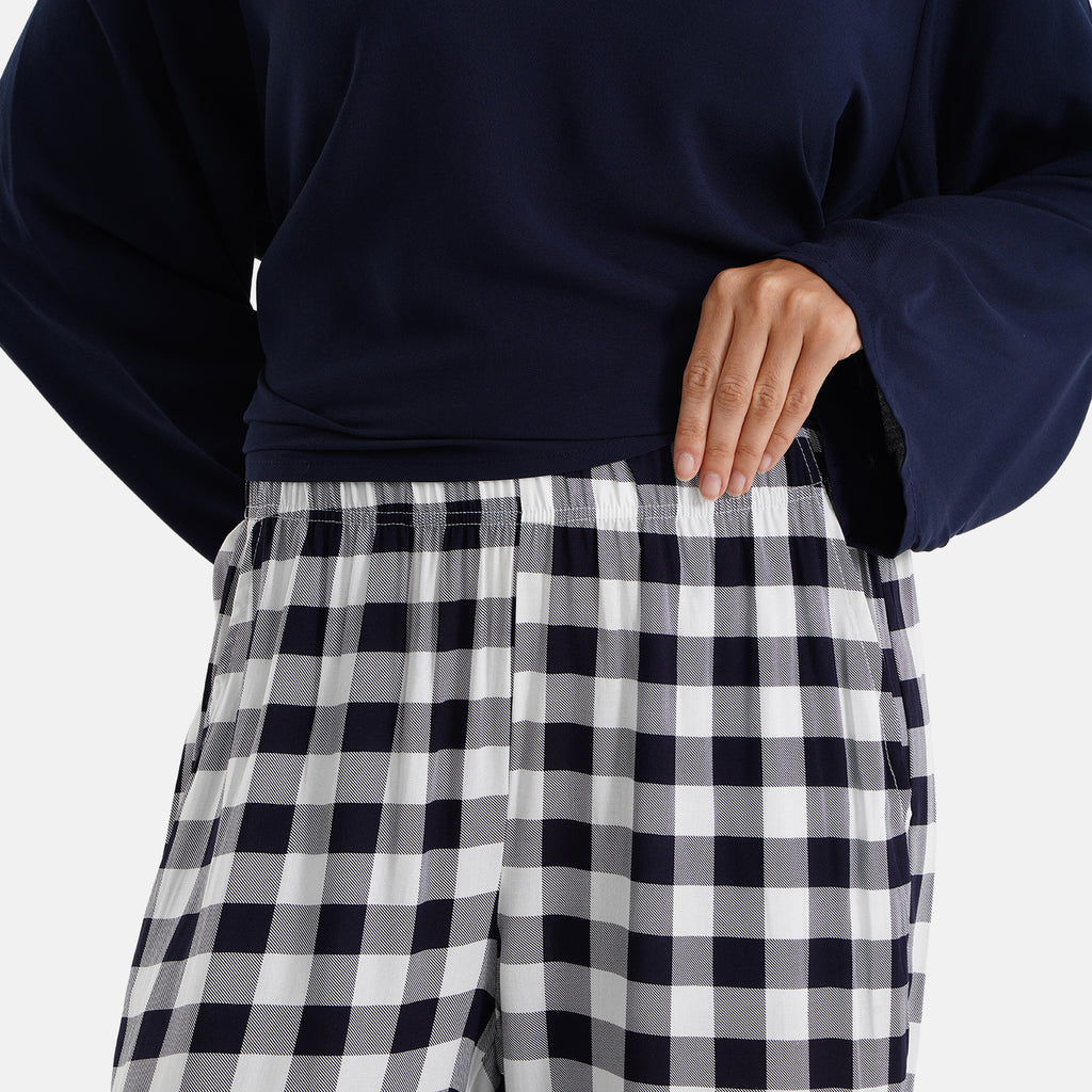 & Maisi Patterned Loungwear (Size - Large) - White Blue_8524037_4