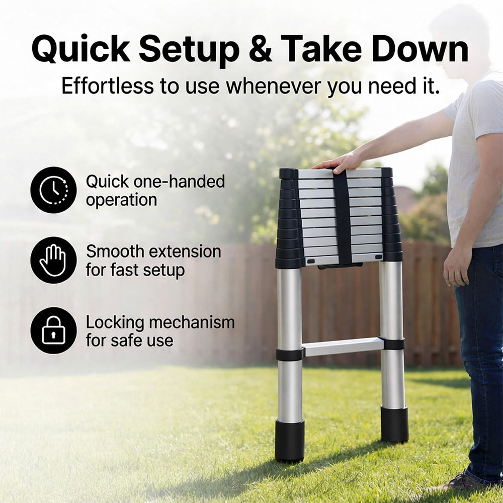 Lightweight 3.2 m Telescopic Ladder