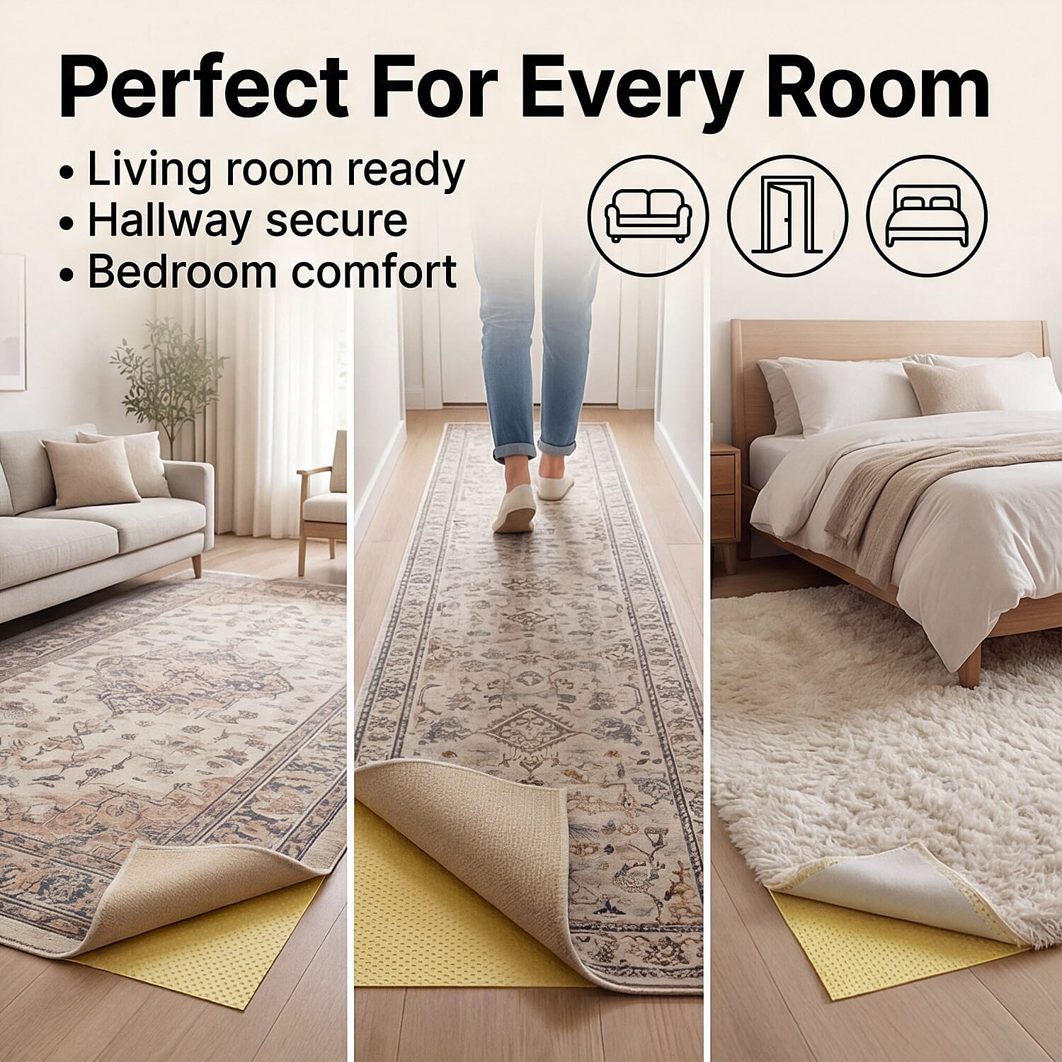 Anti-Skid Rug Gripper - Yellow