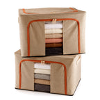Bliss & Beyond Set of 2 - Storage Boxes Set with Vacuum Compression Storage Bags- Beige & Lavender_8527501