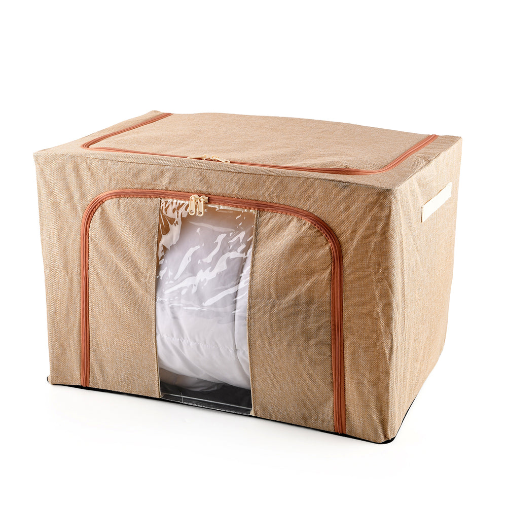 Bliss & Beyond Set of 2 - Storage Boxes Set with Vacuum Compression Storage Bags- Beige & Lavender_8527501_1